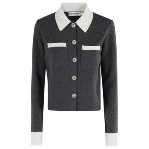 Self-Portrait Contrast Collar Cardigan - NWT